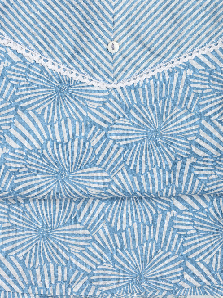 Printed Cotton Blend Unstitched Suit With Dupatta