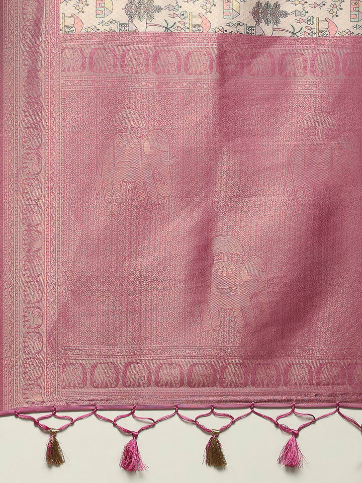 Digital Printed Art Silk Saree
