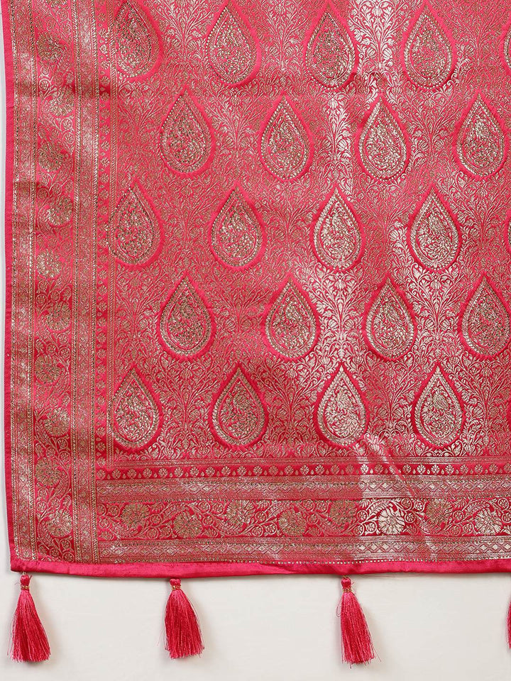 Woven Design Satin Saree