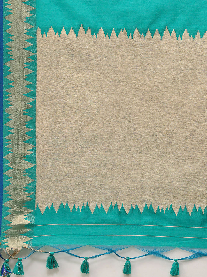 Woven Design Cotton Blend Saree