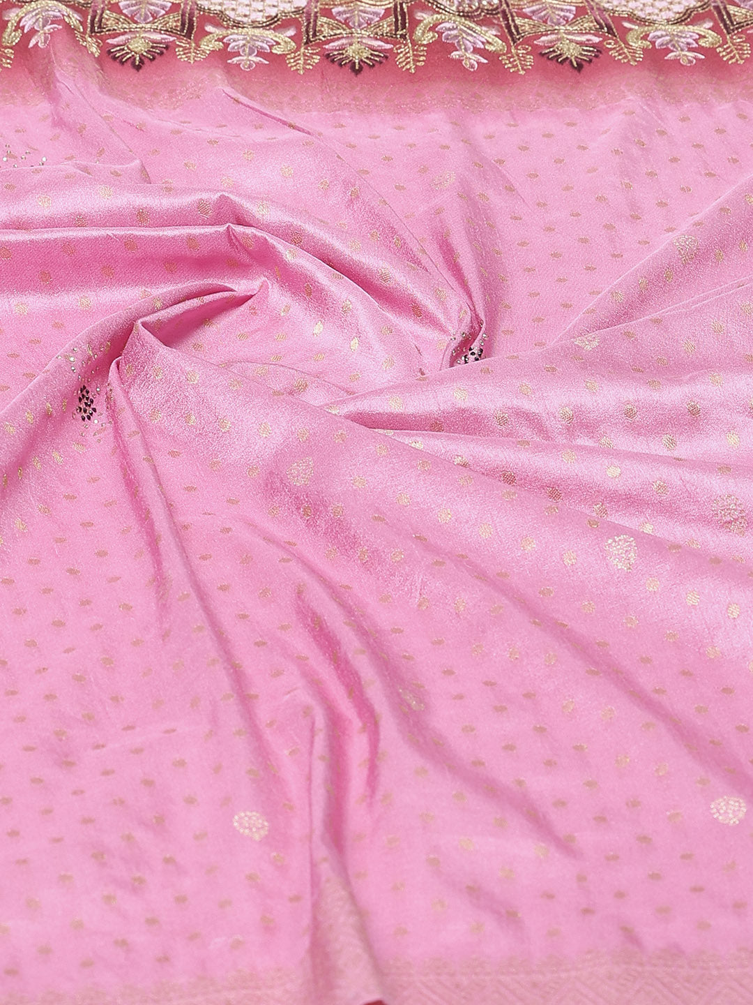 Zari Border Booti Art Silk Woven Saree