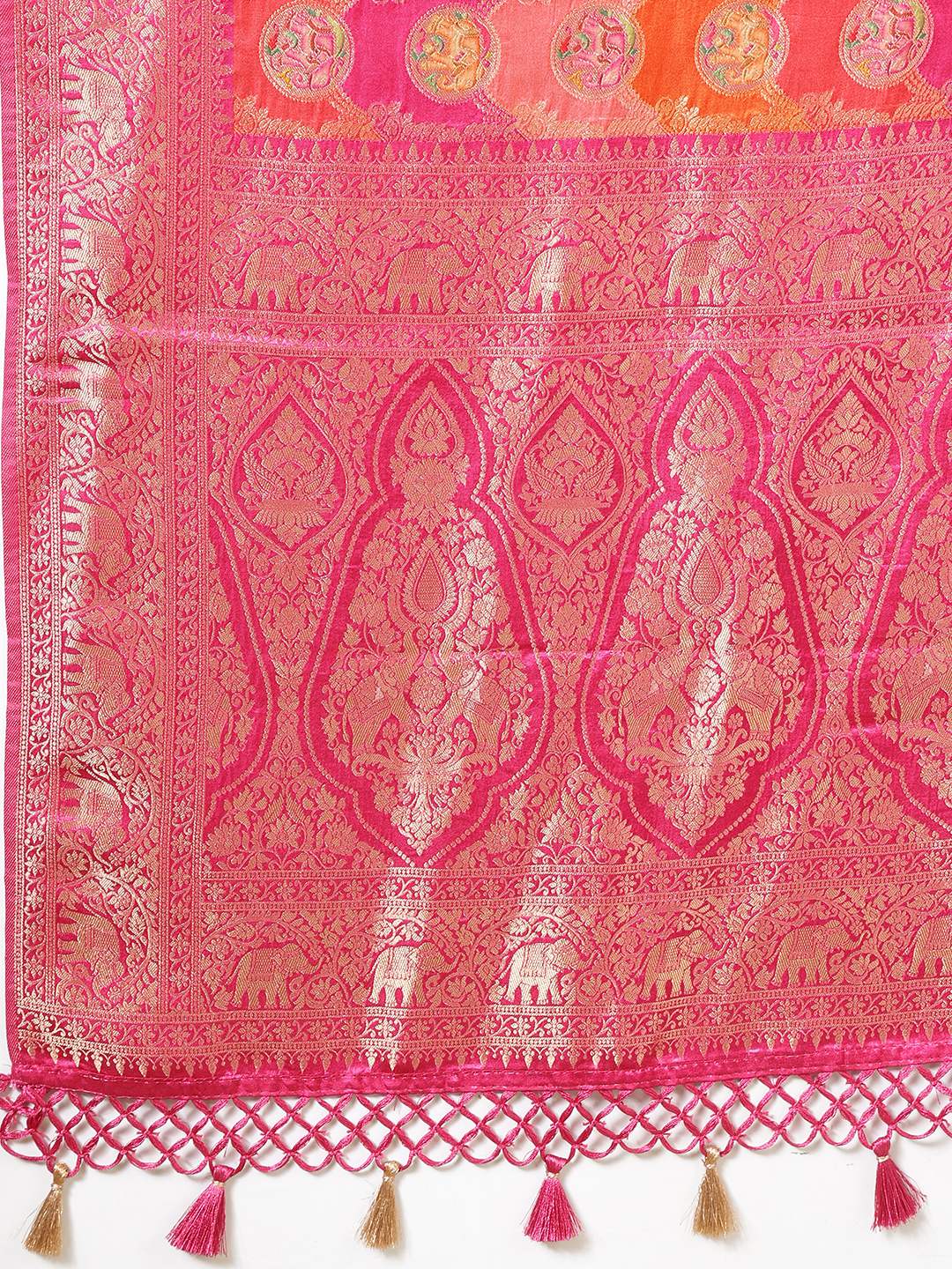 Woven Design Satin Saree