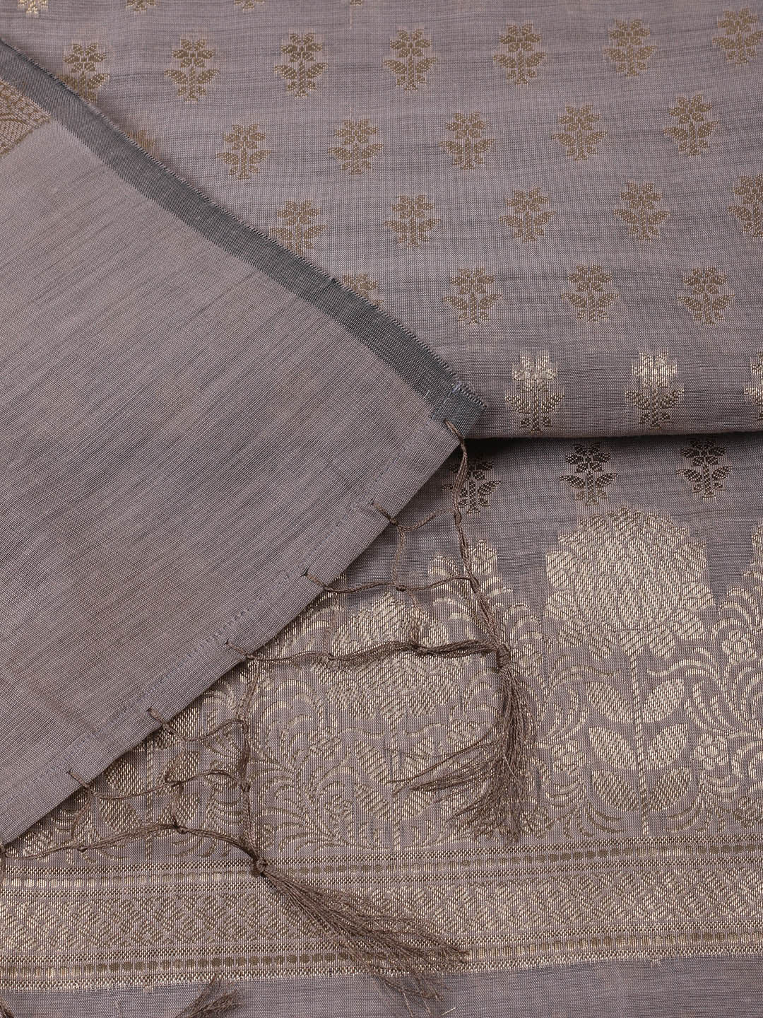Woven Design Chanderi Unstitched Suit With Pant &amp; Dupatta