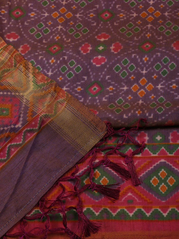 Woven Design Art Silk Unstitched Suit With Pant Dupatta