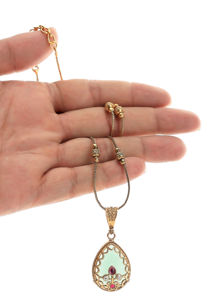 Gold Green Jewellery Set