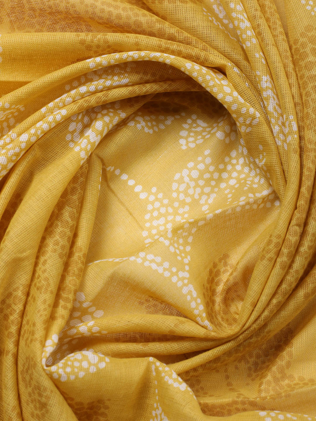 Printed Cotton Blend Unstitched Suit With Pant &amp; Dupatta