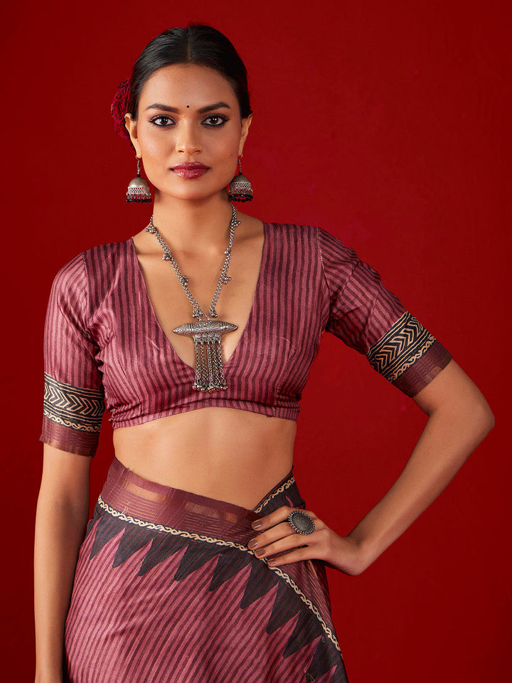 Digital Printed Art Silk Saree