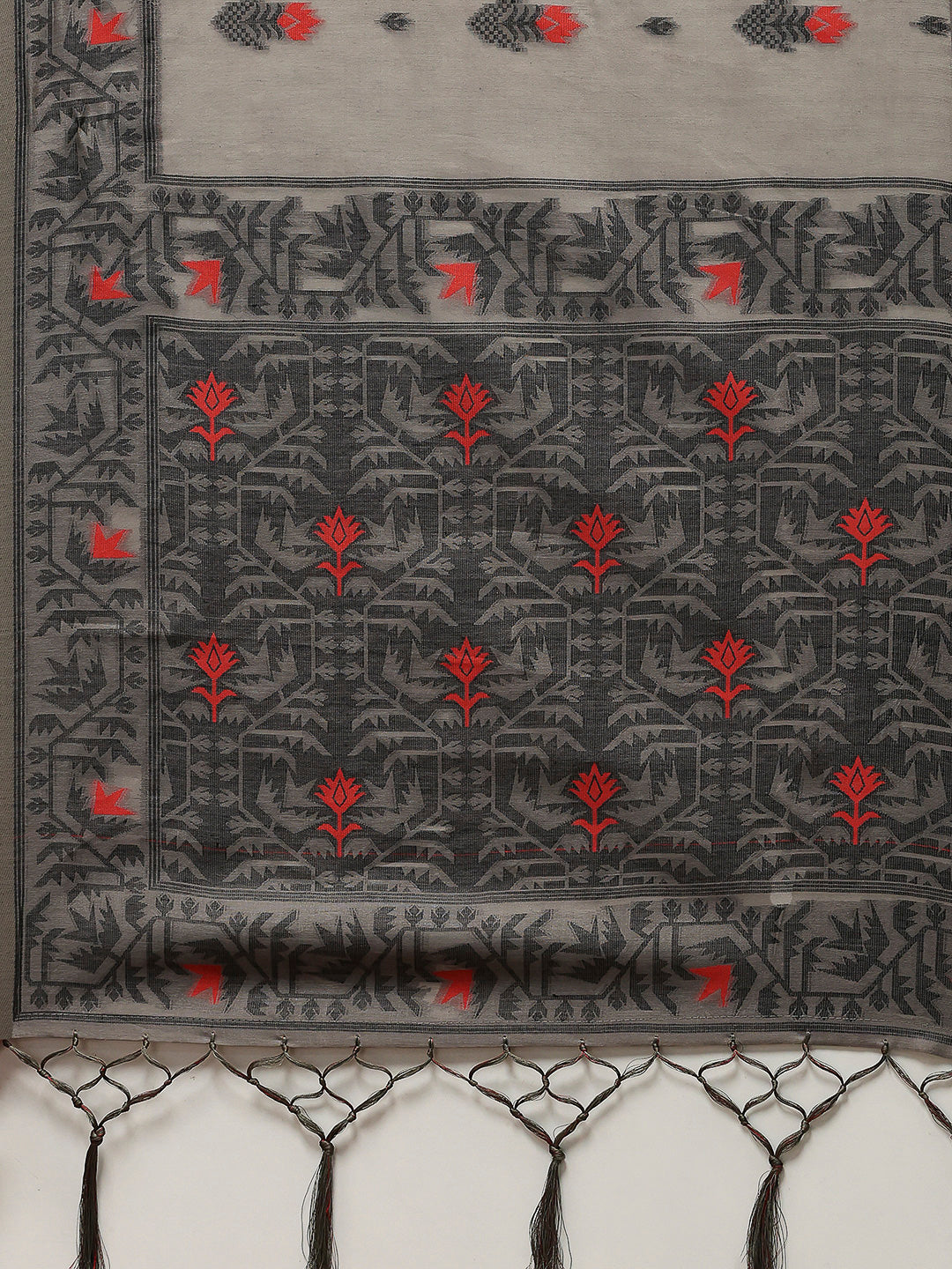 Resham Booti Woven Cotton Blend Saree