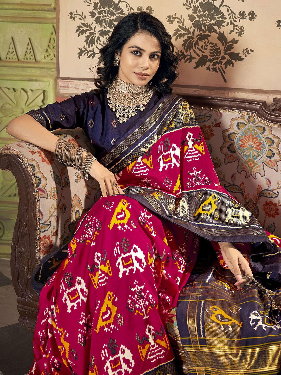 Printed Tussar Saree