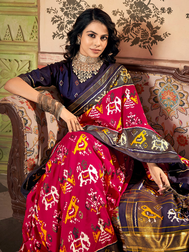 Printed Tussar Saree