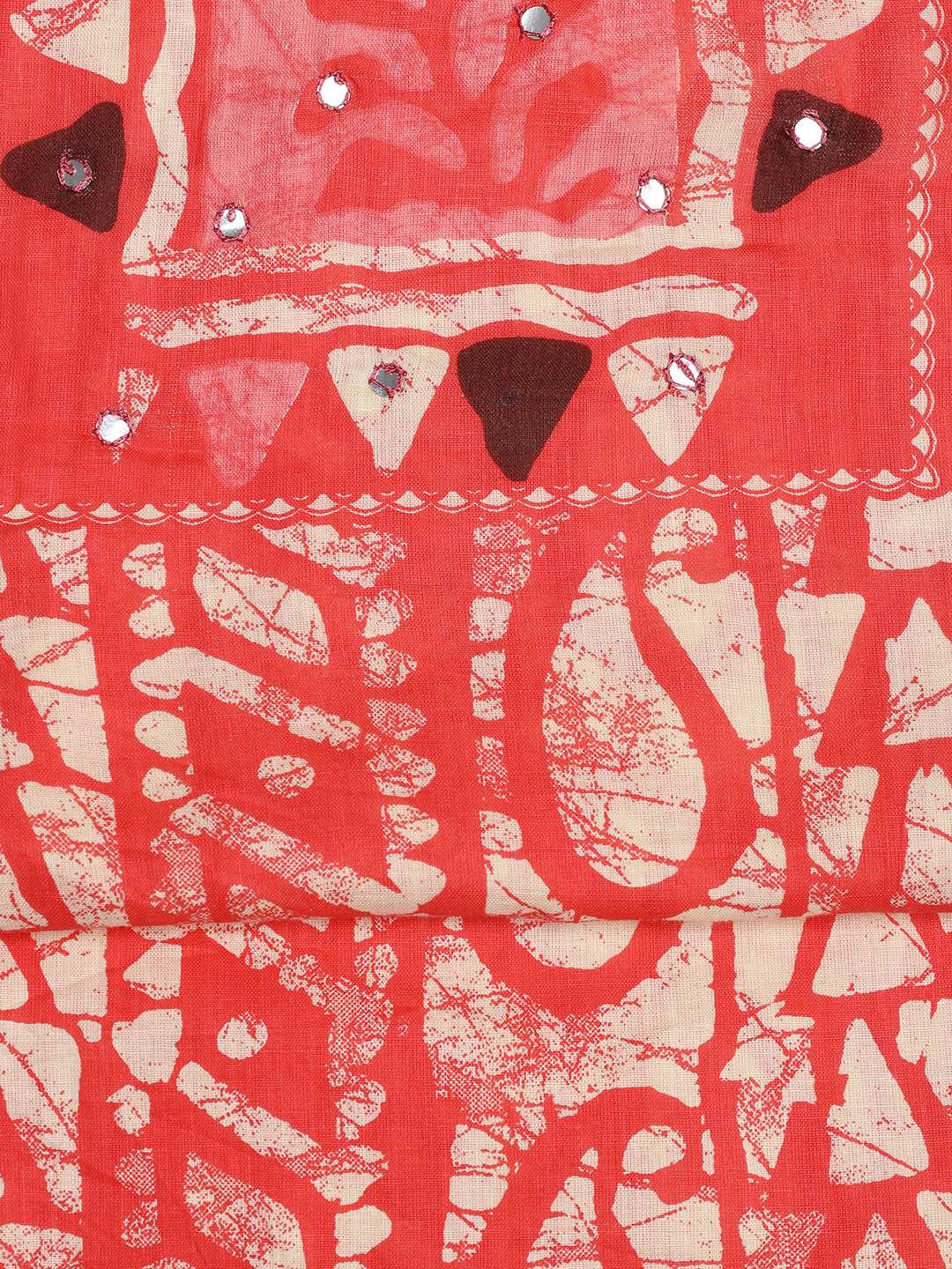Printed Cotton Blend Unstitched Suit With Dupatta