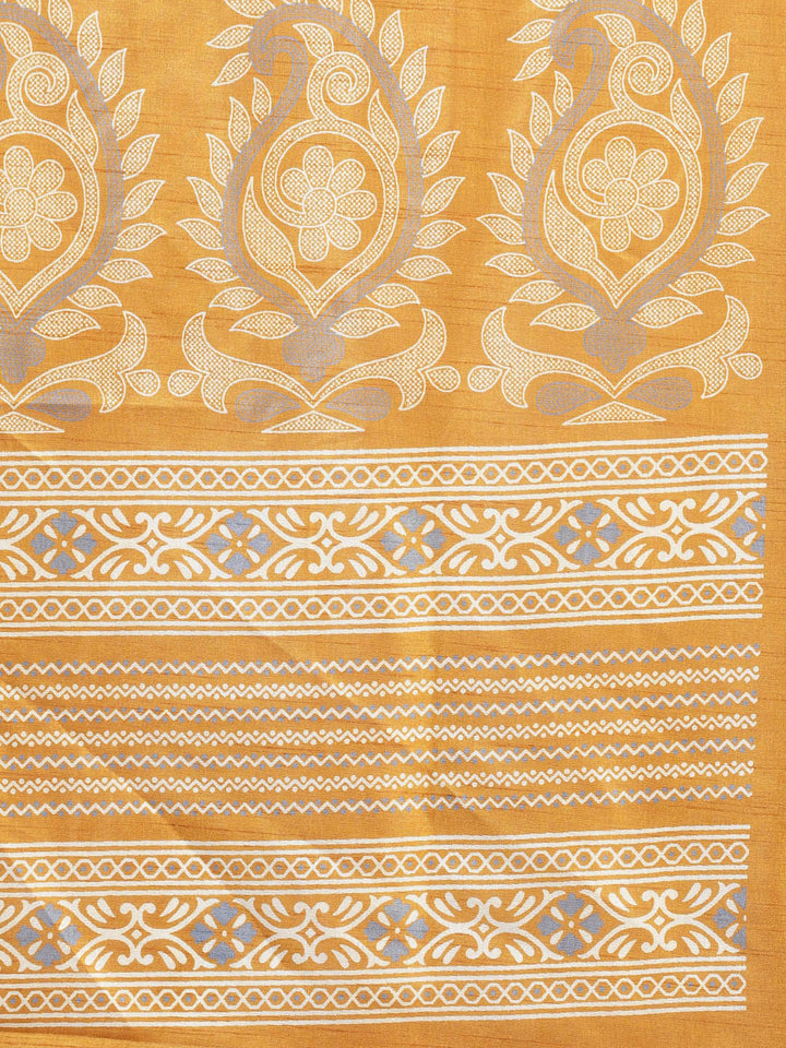 Woven Border Cotton Blend Saree