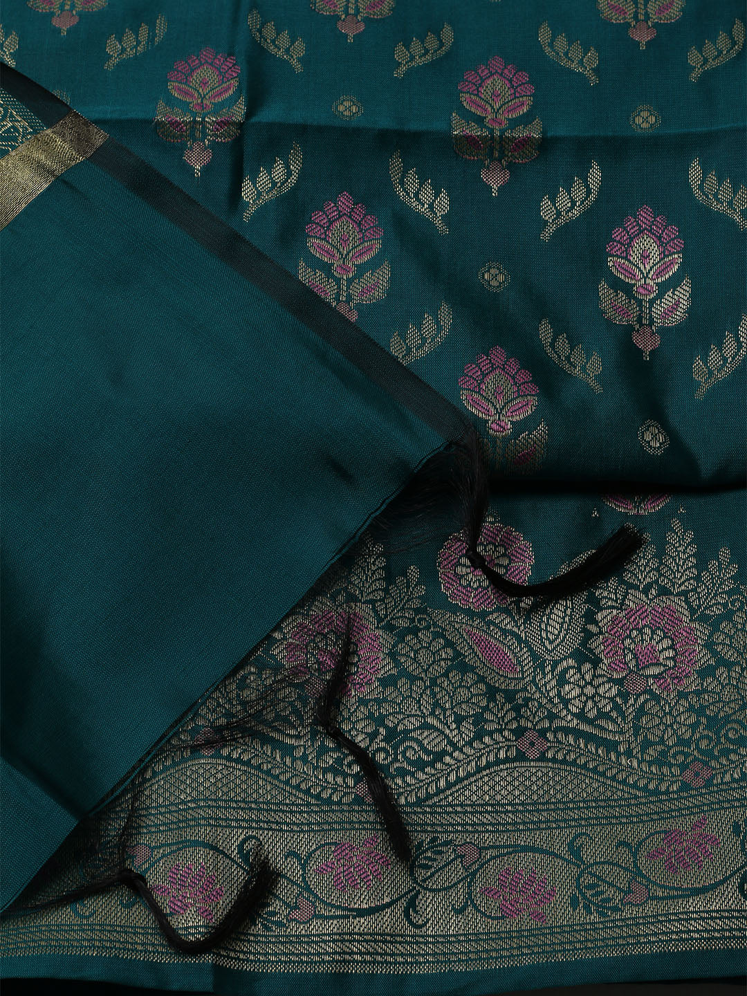 Woven Chanderi Unstitched Suit With Dupatta