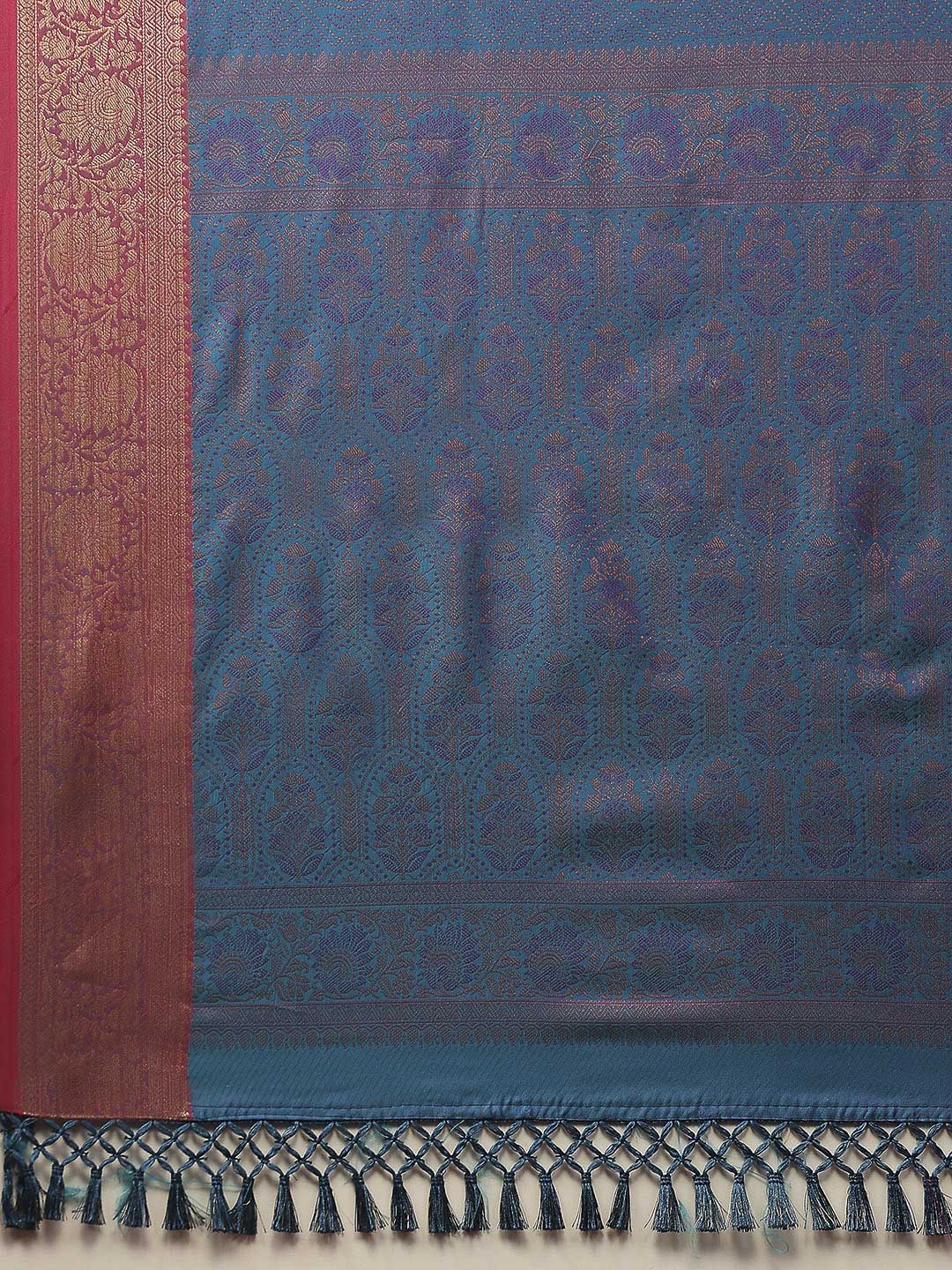 Woven Design Art Silk Lake Blue Saree