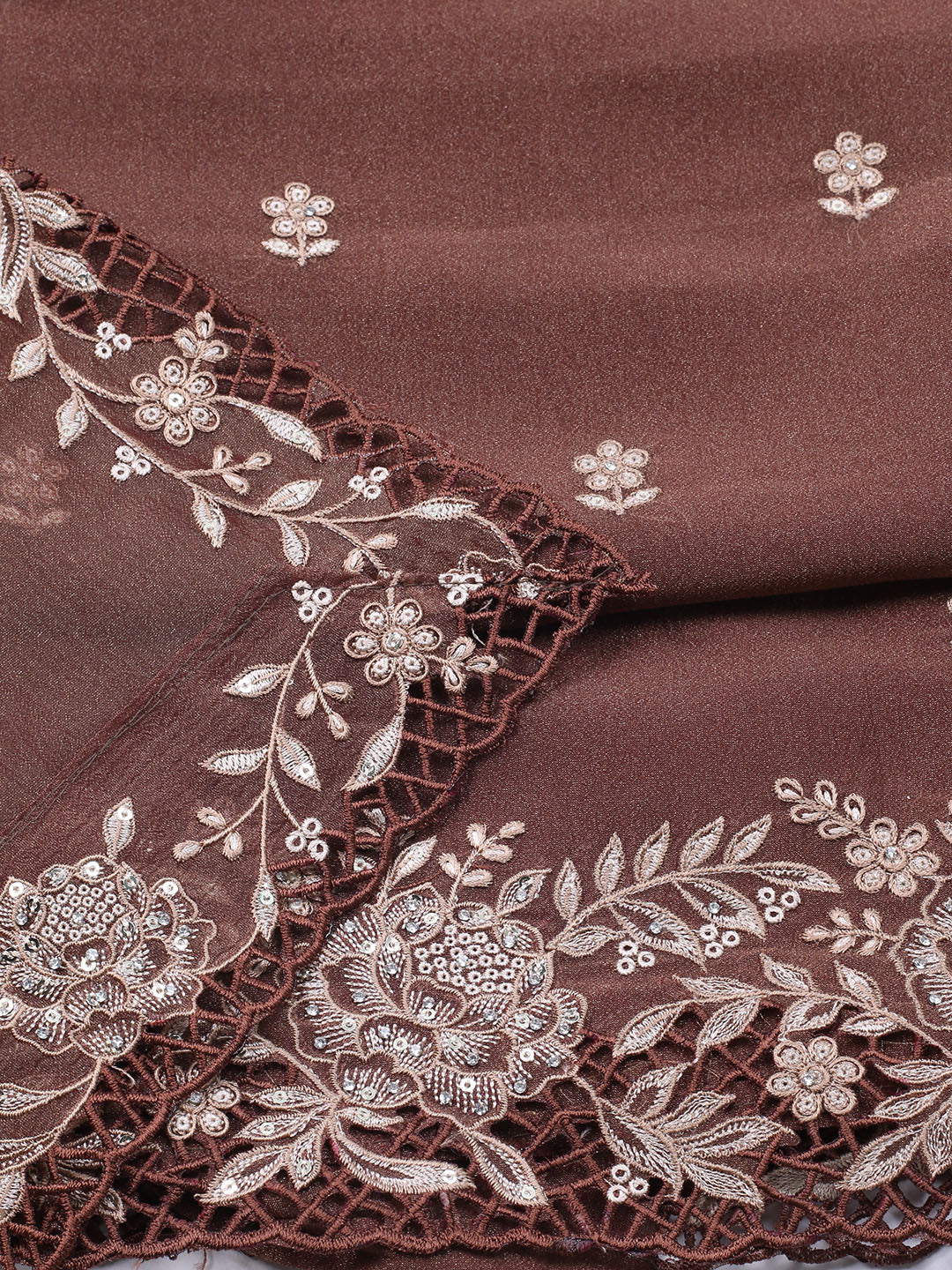 Embroidered Tissue Unstitched Suit With Dupatta