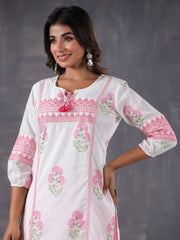 Printed Cotton Kurti With Pants