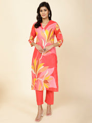 Printed Cotton Kurta Set