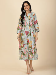 Floral Printed Cotton Dress