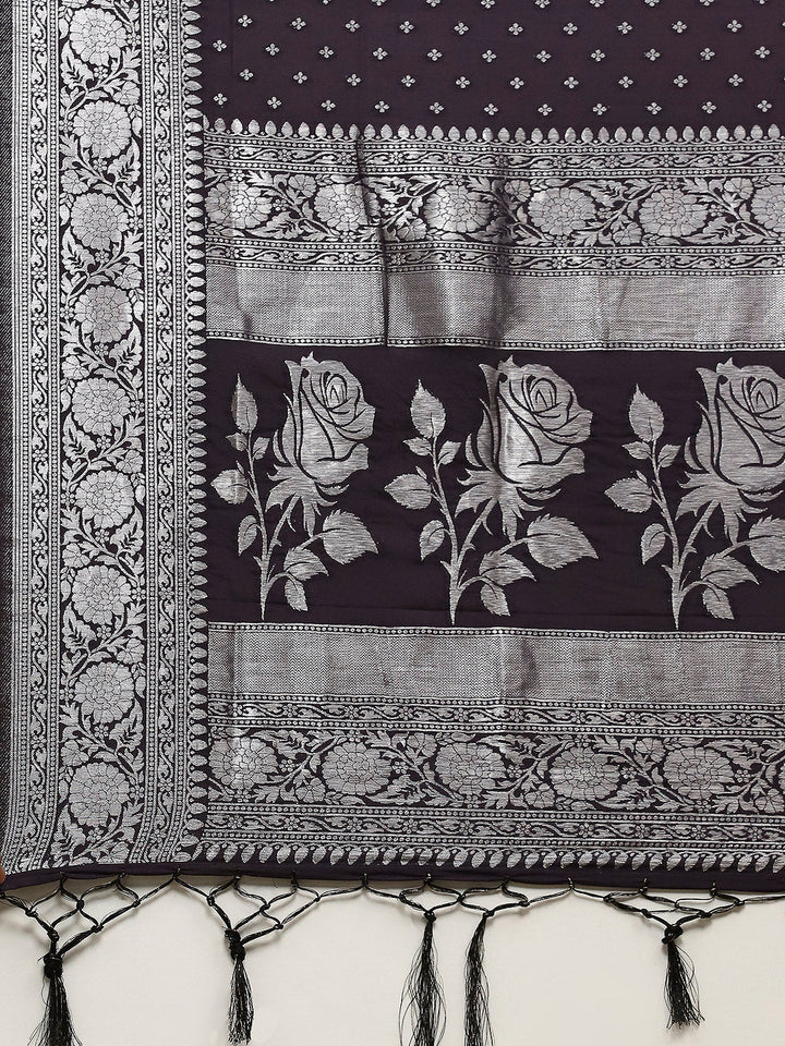 Zaari Jaal Crepe Saree