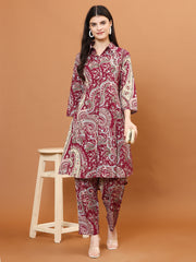 Paisley Printed Cotton Kurta Set