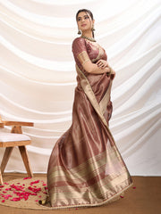 Gota Embroidered Art Silk Woven Saree