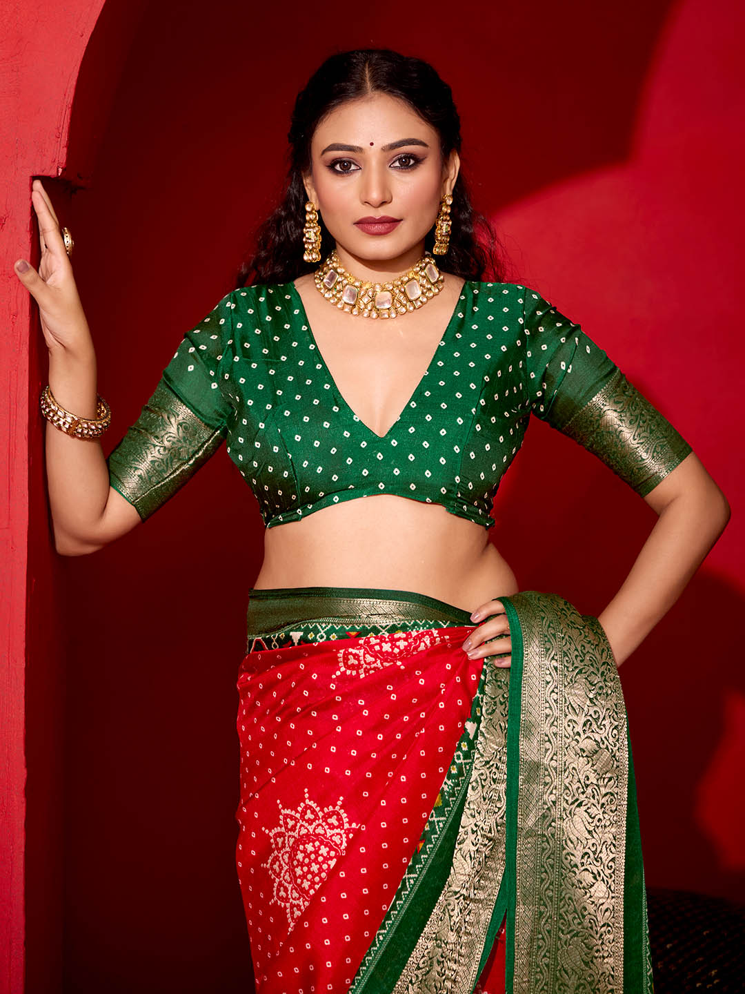 Patola Printed Art Silk Woven Saree