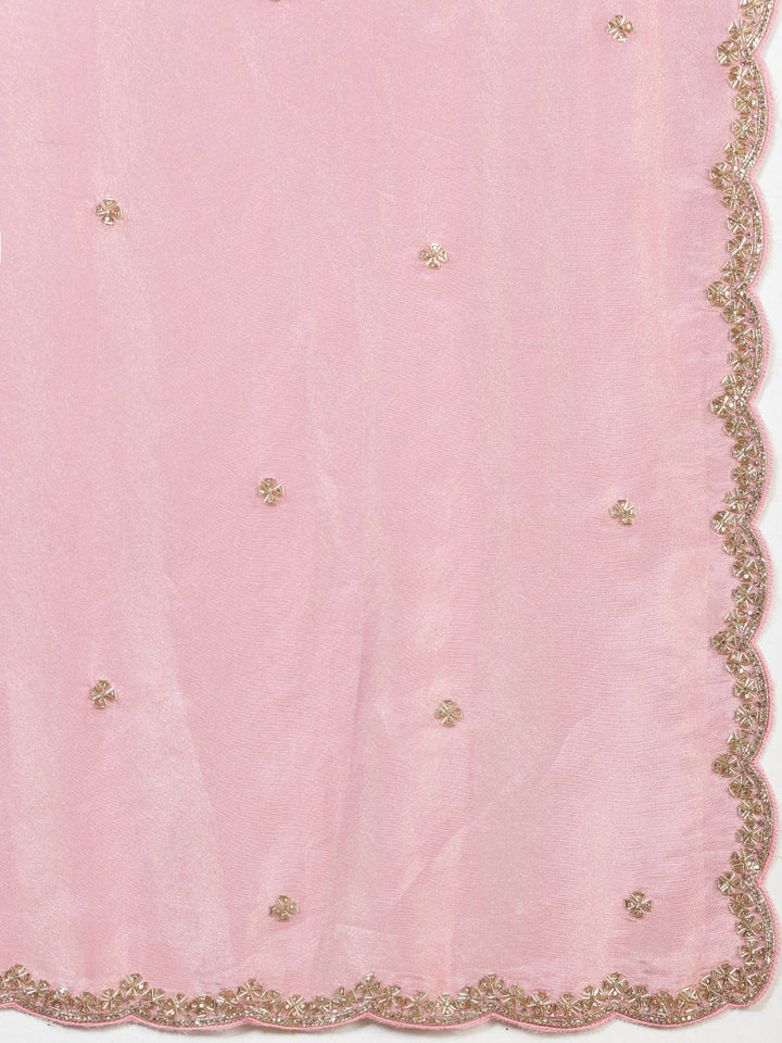 Stone Embroidery Tissue Saree