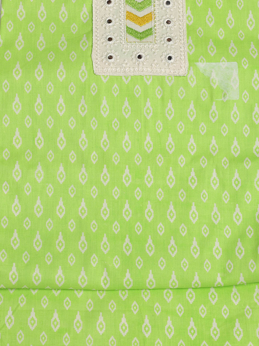 Printed Cotton Blend Unstitched Suit With Dupatta