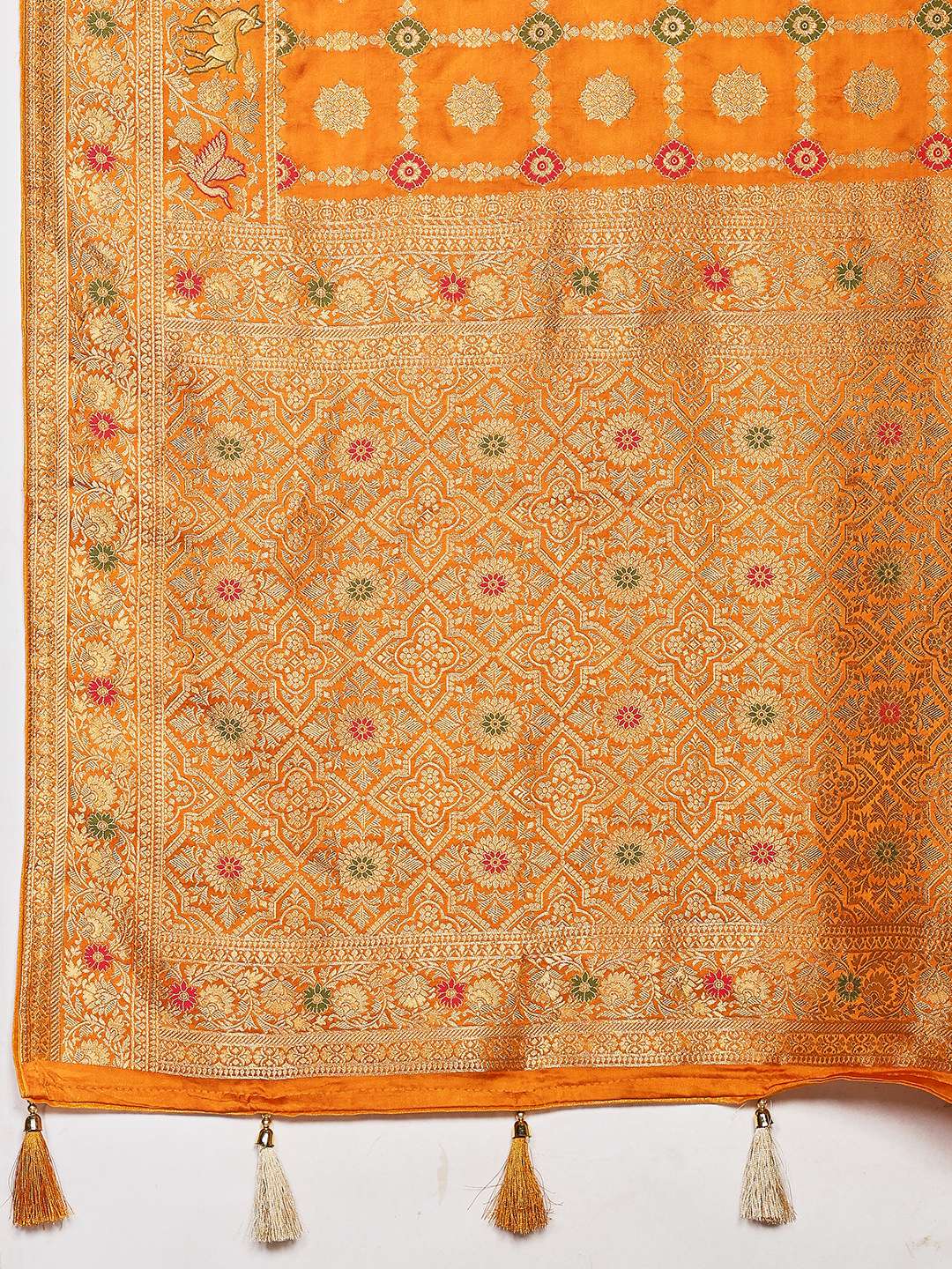 Woven Design Satin Saree