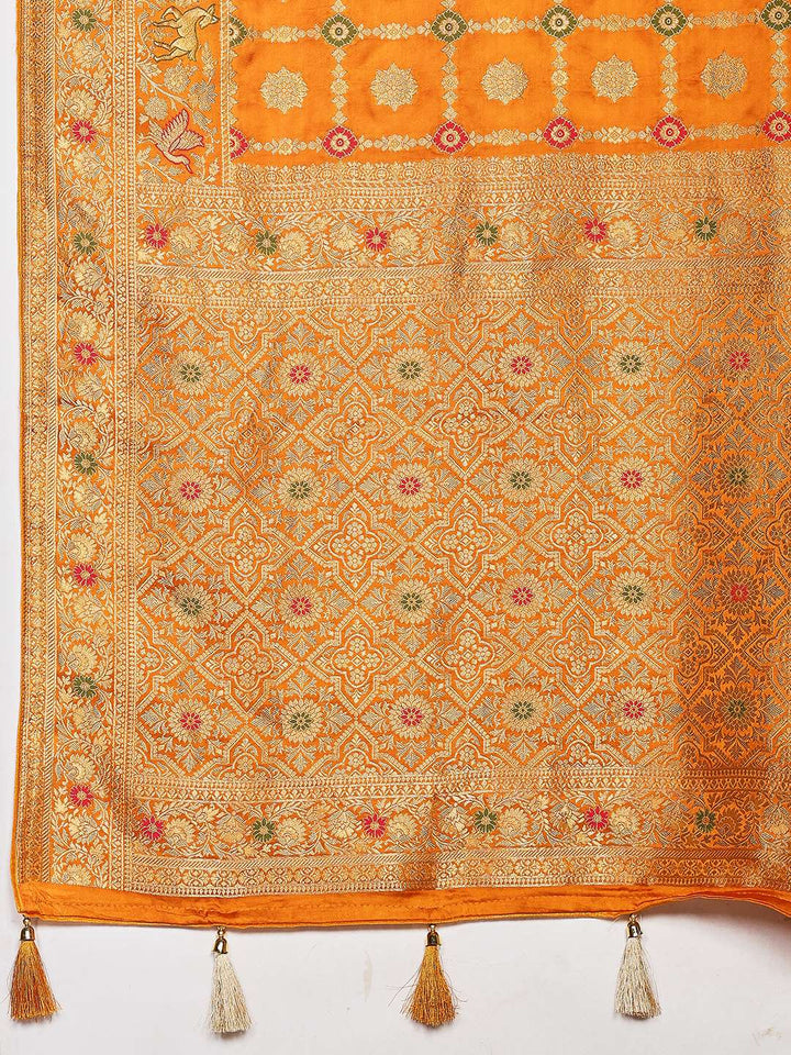 Woven Design Satin Saree
