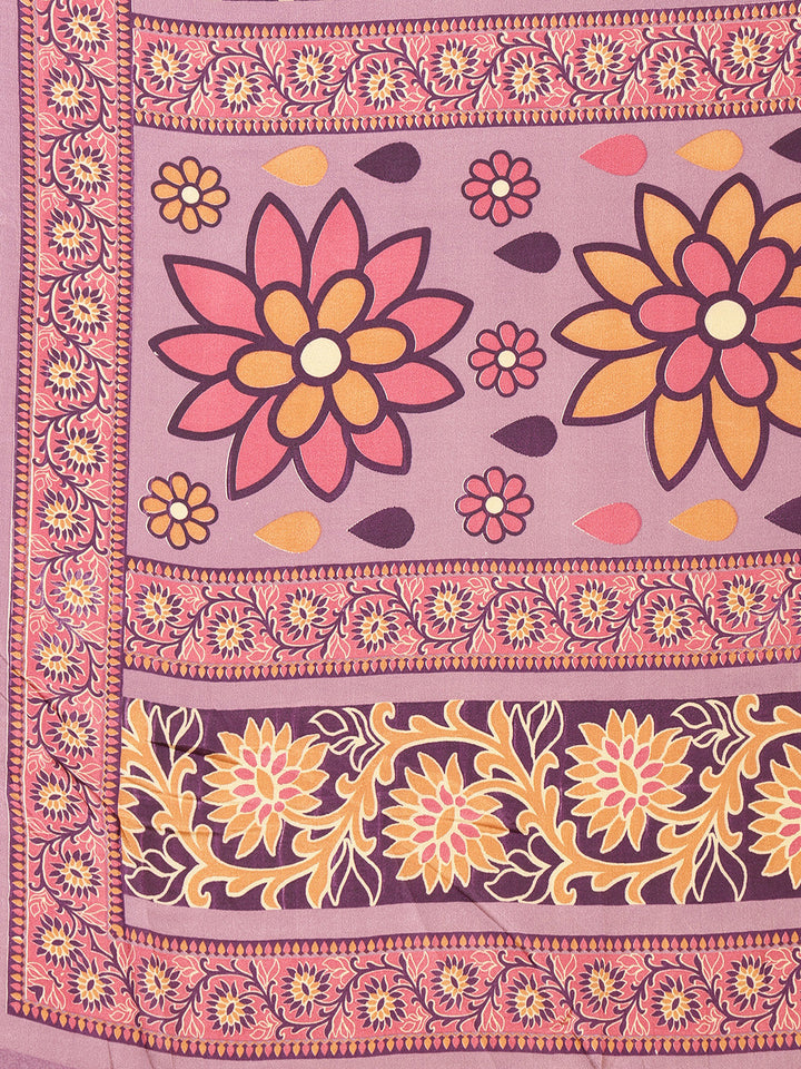 Digital Printed Crepe Saree