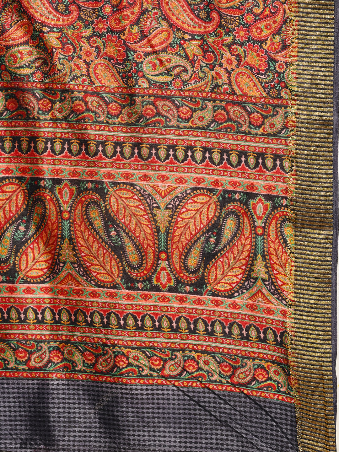 Paisley Printed Art Silk Saree