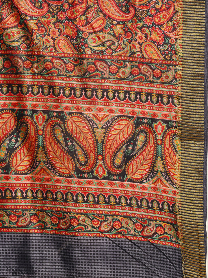 Paisley Printed Art Silk Saree