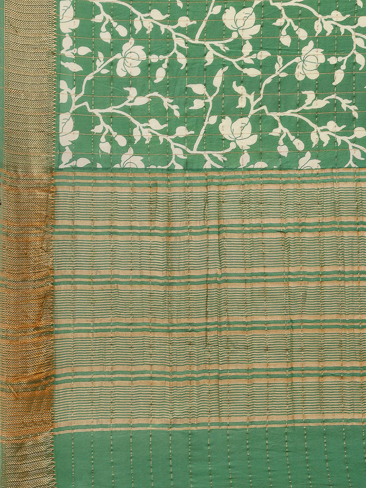 Floral Printed Art Silk Saree