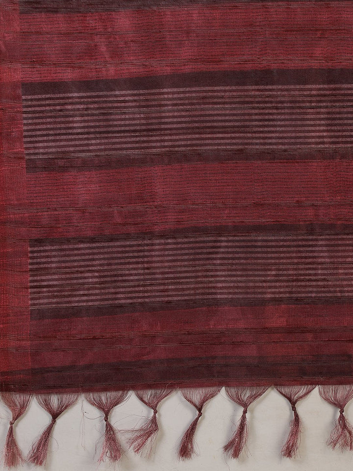 Printed Tussar Silk Saree
