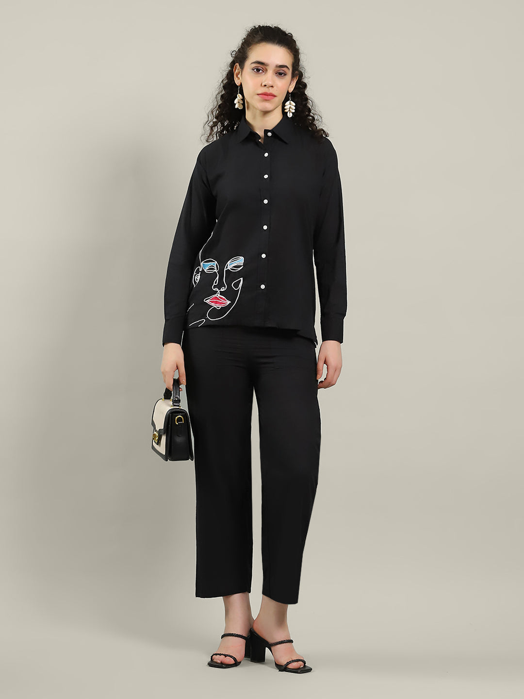 Printed Cotton Blend Kurta With Pants