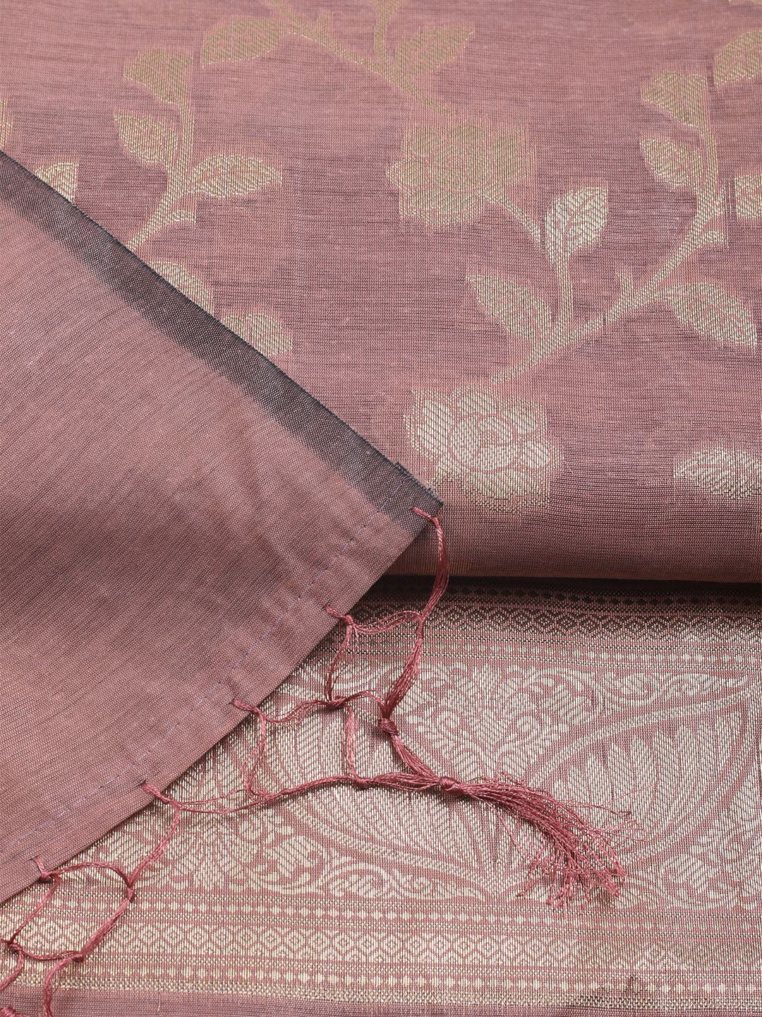 Woven Chanderi Unstitched Suit With Dupatta