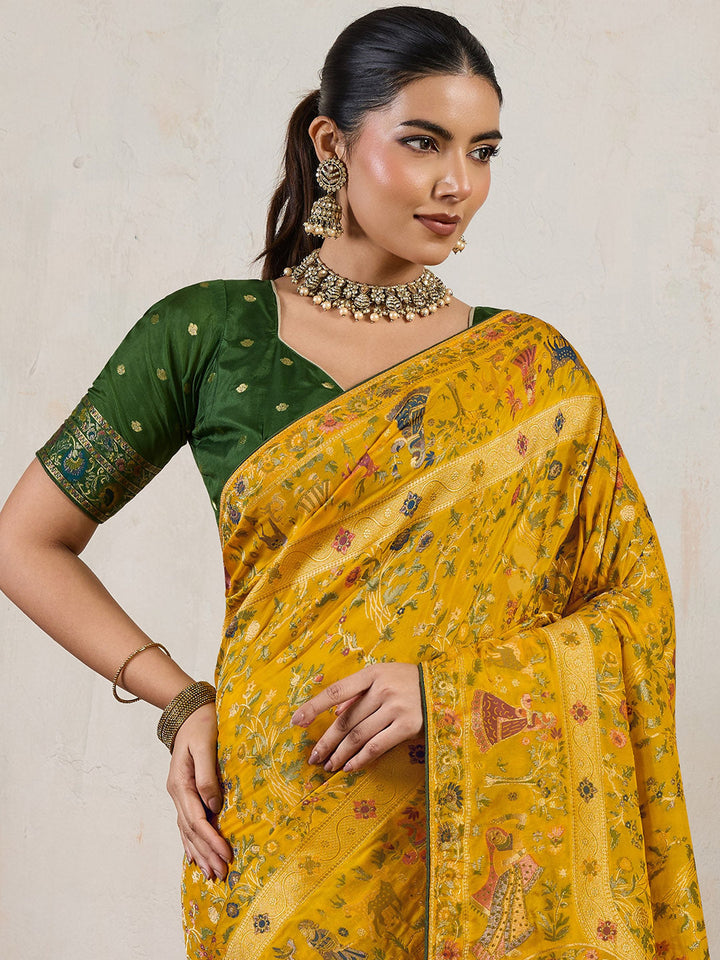 Woven Design Pashmina Saree