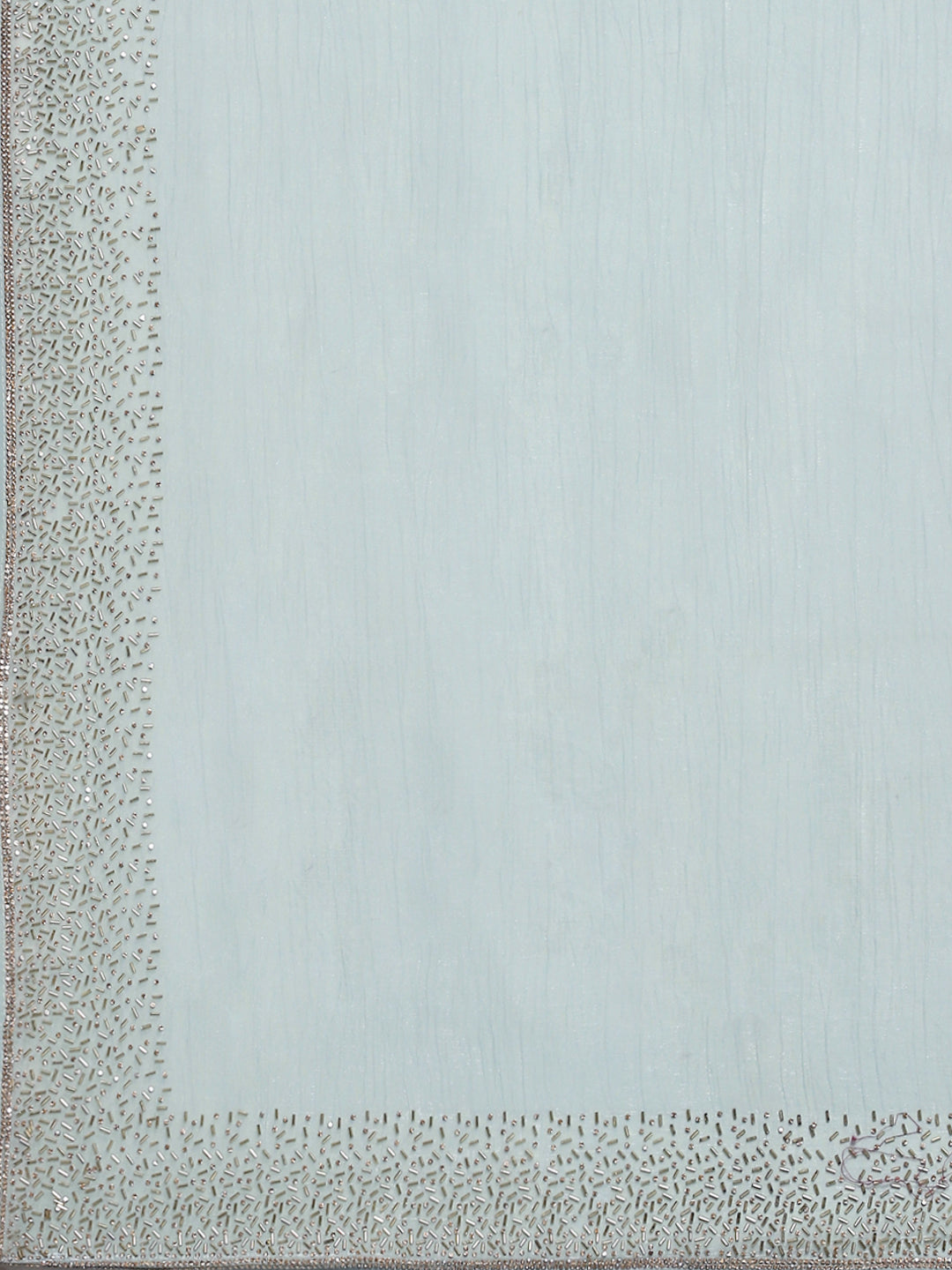 Swarovski Border Art-Chiffon Plain Saree