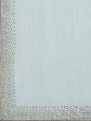 Swarovski Border Art-Chiffon Plain Saree