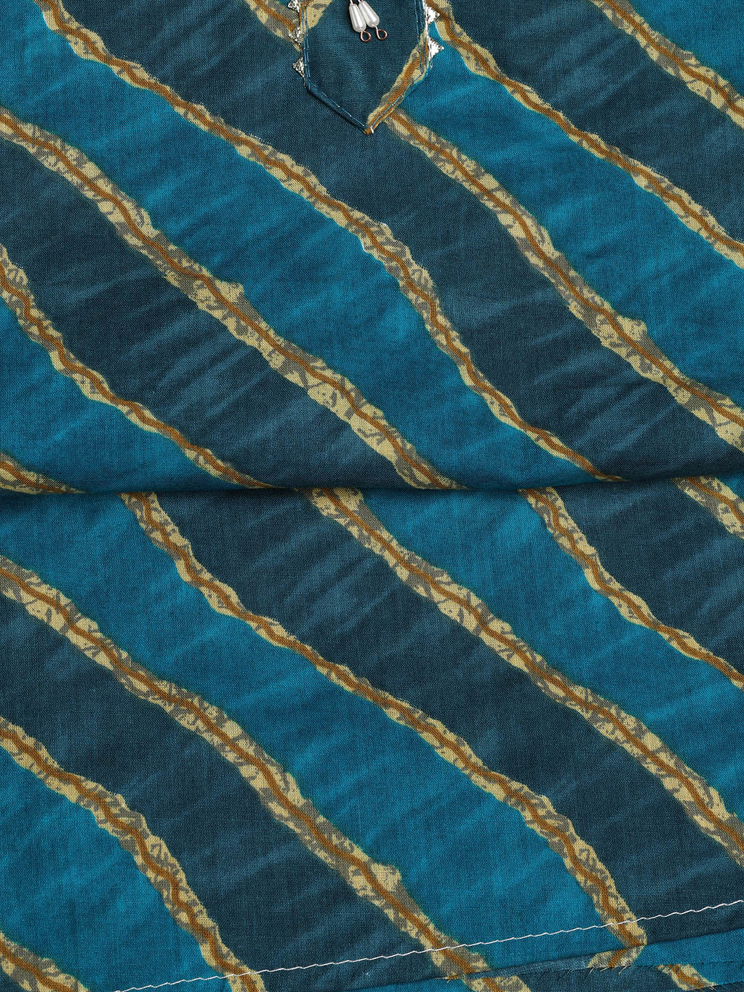 Printed Cotton Blend Unstitched Suit With Dupatta