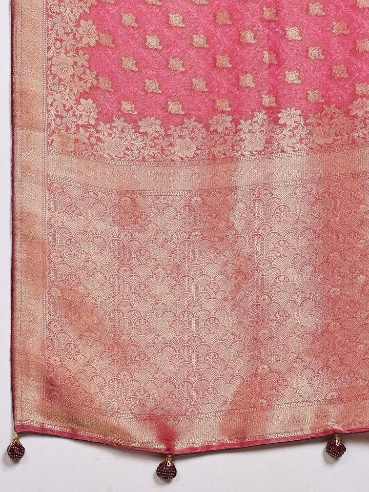 Woven Design Satin Saree
