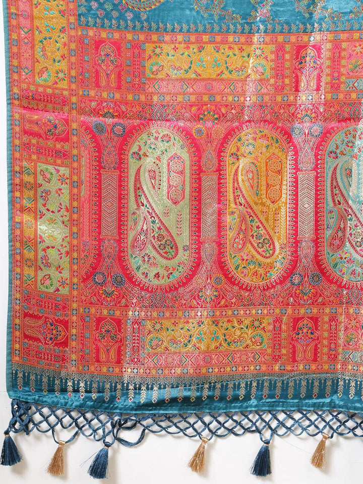 Woven Design Satin Saree