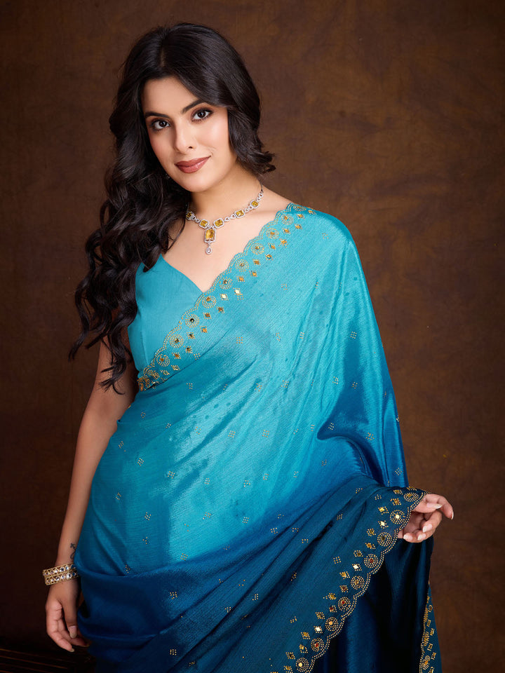 Stone Jaal Georgette Saree