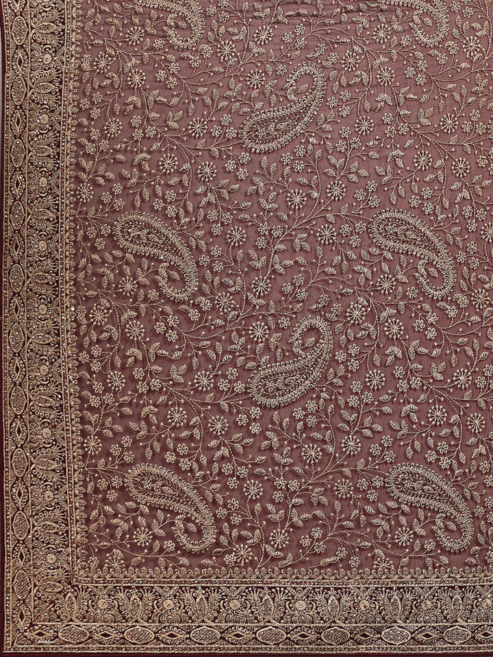 Embroidered Georgette Saree