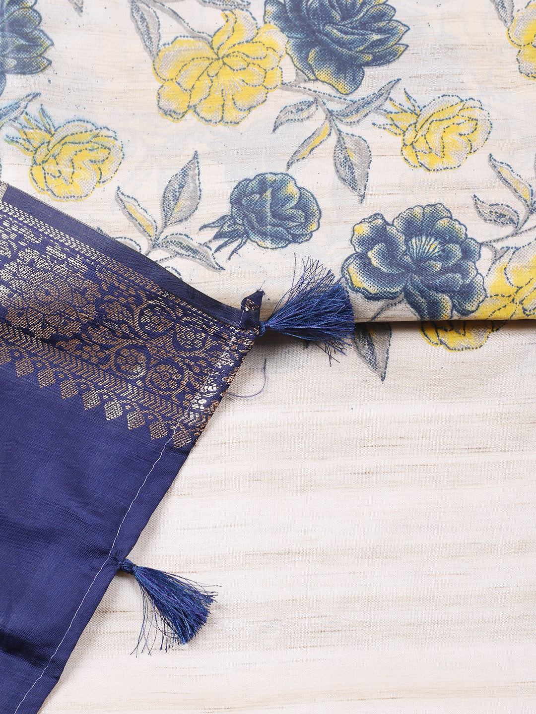 Banarasi Chanderi Unstitched Suit With Pant &amp; Dupatta
