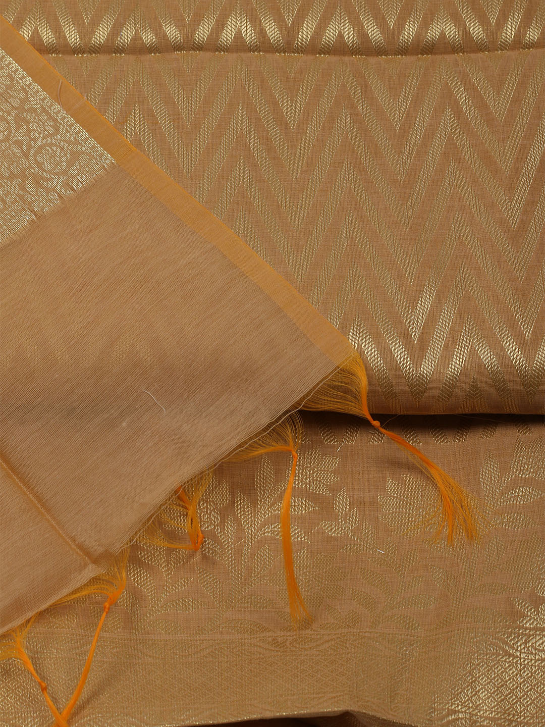 Printed Chanderi Unstitched Suit With Dupatta