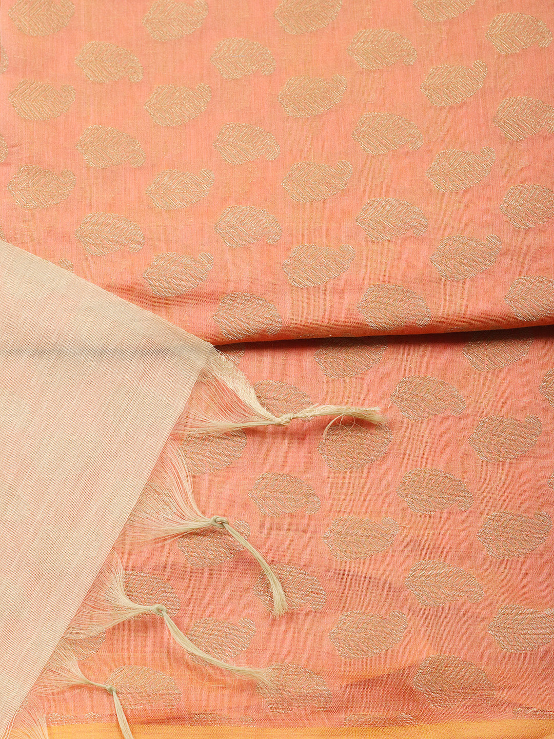Printed Chanderi Unstitched Suit With Pant &amp; Dupatta