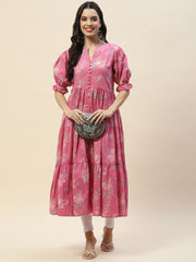 Printed Cotton Anarkali Kurta