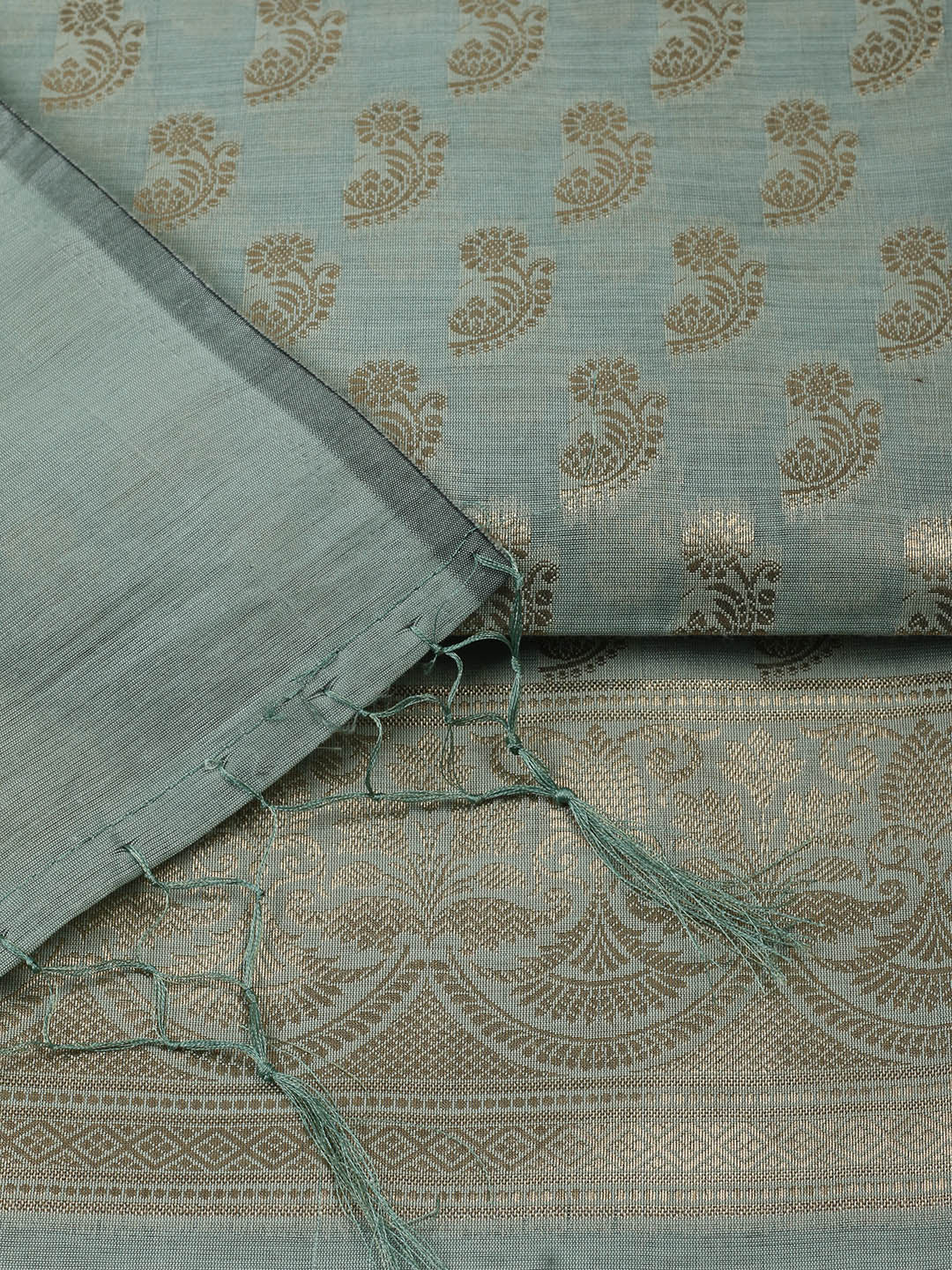 Woven Design Chanderi Unstitched Suit With Pant &amp; Dupatta
